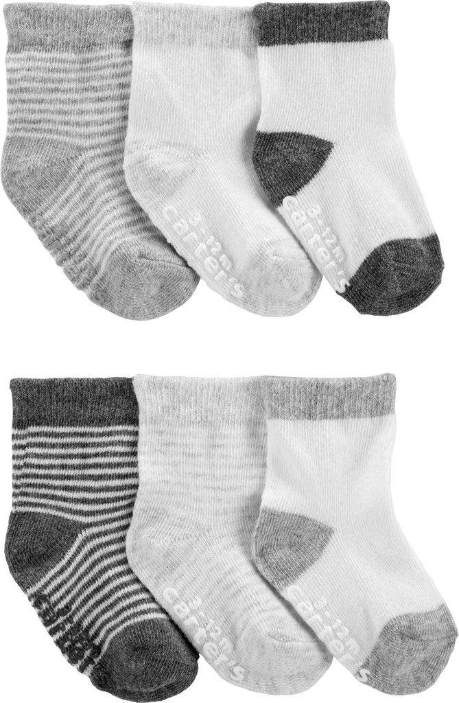 CARTER'S Ponožky Grey chlapec 6ks NB - obrázek 1