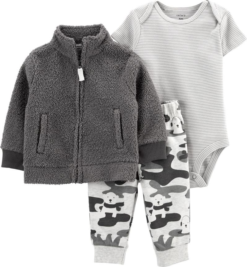 CARTER'S Set 3dílný mikina, tepláky, body kr. rukáv Grey chlapec 24m - obrázek 1