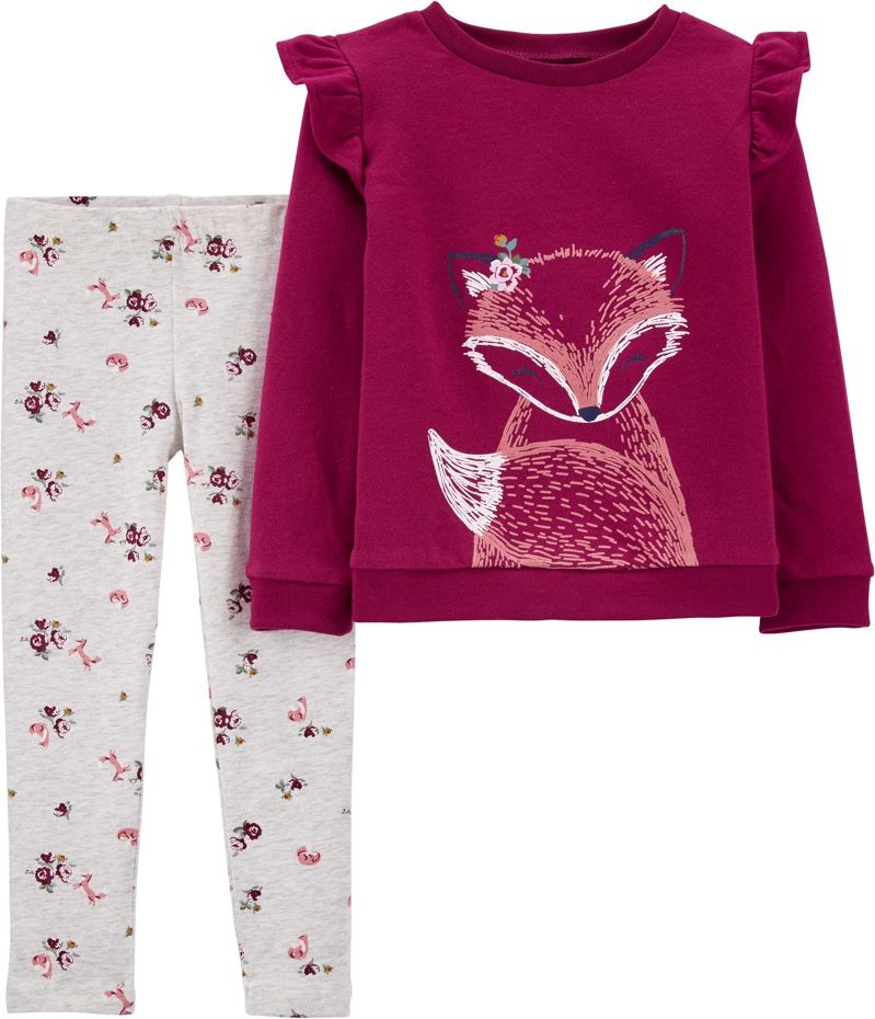 CARTER'S Set 2dílný mikina, legíny Purple Fox dívka 18m - obrázek 1