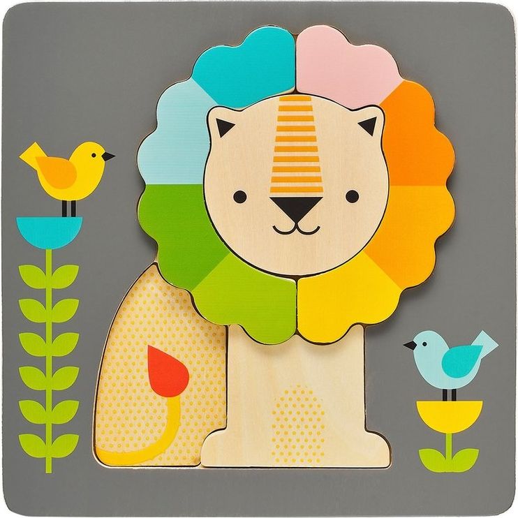 Petitcollage Dřevěné puzzle lev - obrázek 1