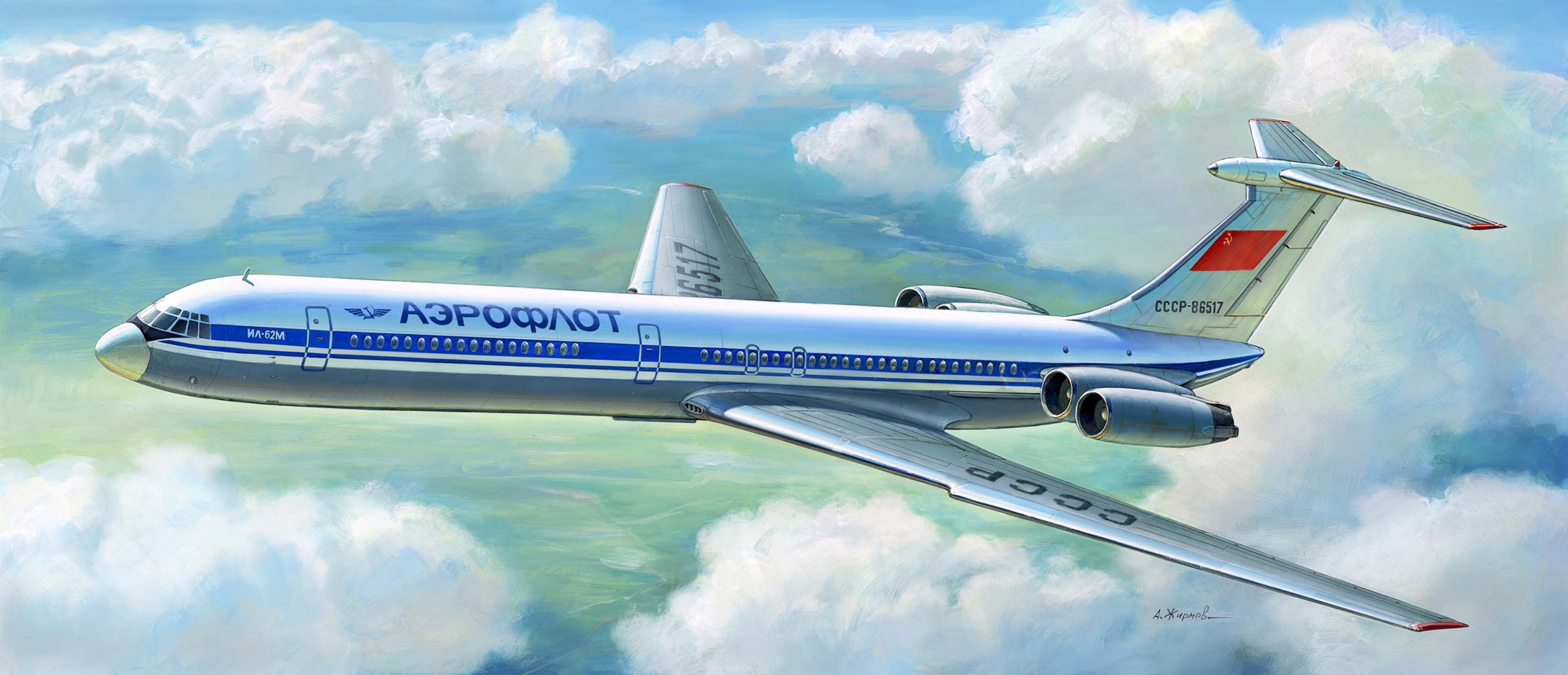 ZVEZDA Model Kit letadlo 7013 - Ilyushin IL-62M (1:144) - obrázek 7