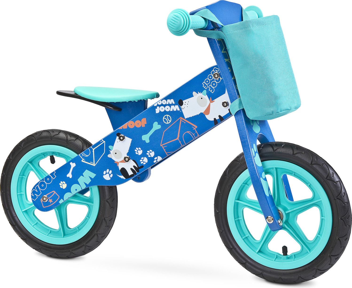 Dětské odrážedlo Zap značky Toyz, dřevěné, barva modrá, s osobní SPZ Text na SPZ: -, Barva SPZ: růžová - obrázek 5