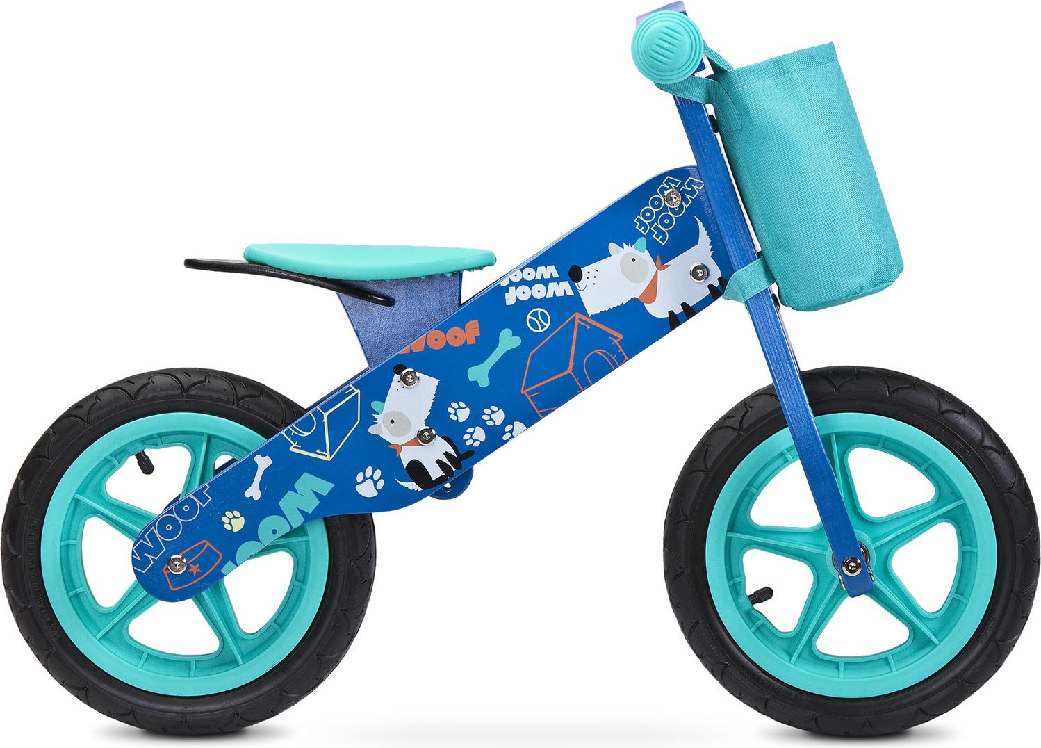 Dětské odrážedlo Zap značky Toyz, dřevěné, barva modrá, s osobní SPZ Text na SPZ: -, Barva SPZ: růžová - obrázek 6