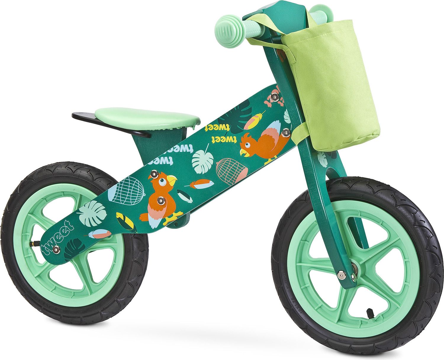 Dětské odrážedlo Zap značky Toyz, dřevěné, barva zelená, s osobní SPZ Text na SPZ: Nejvíc cool biker (bikerka) široko daleko, Barva SPZ: modrá - obrázek 5