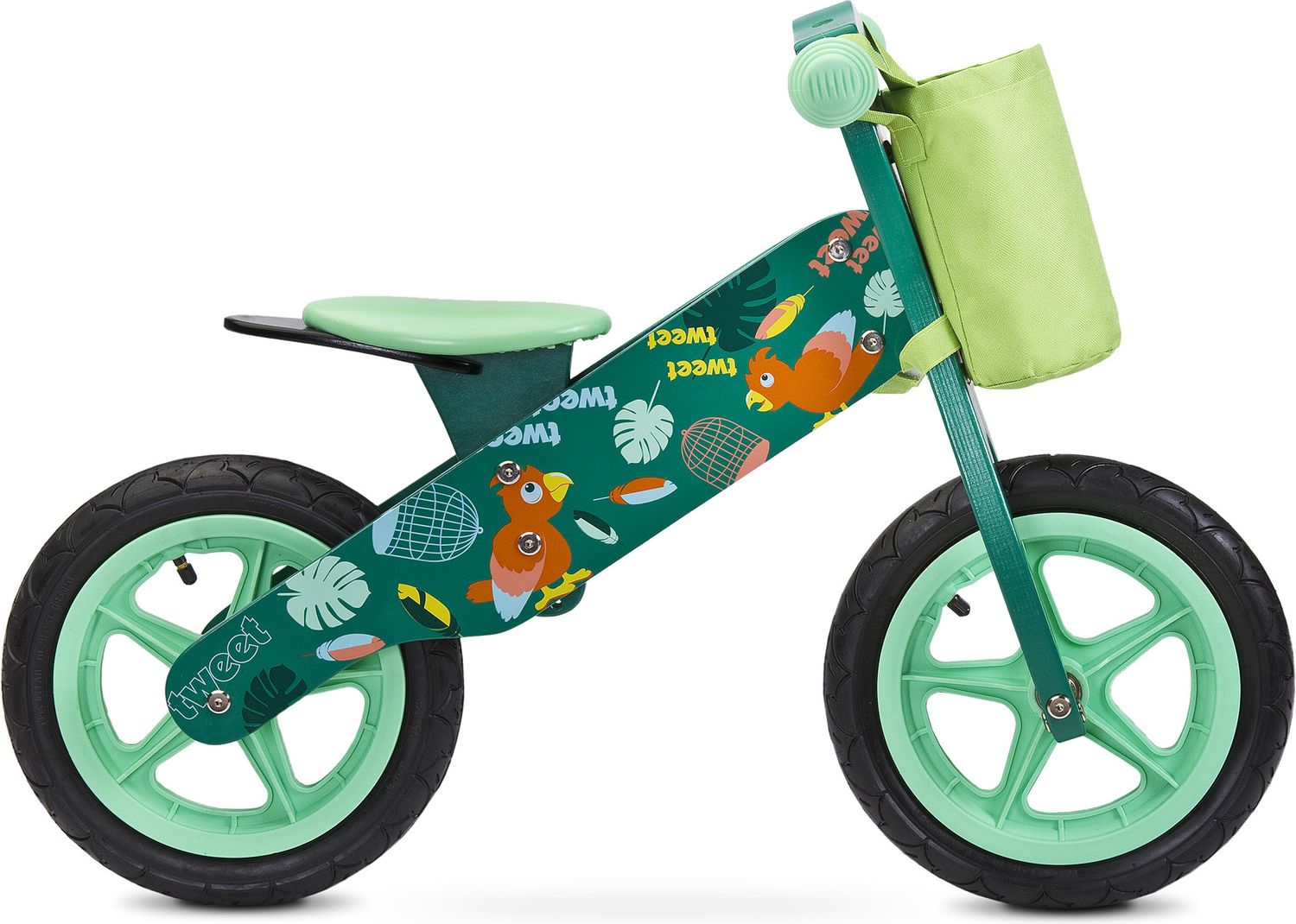 Dětské odrážedlo Zap značky Toyz, dřevěné, barva zelená, s osobní SPZ Text na SPZ: Nejvíc cool biker (bikerka) široko daleko, Barva SPZ: modrá - obrázek 6