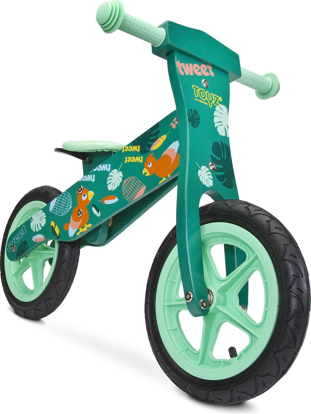 Dětské odrážedlo Zap značky Toyz, dřevěné, barva zelená, s osobní SPZ Text na SPZ: Nejvíc cool biker (bikerka) široko daleko, Barva SPZ: modrá - obrázek 7