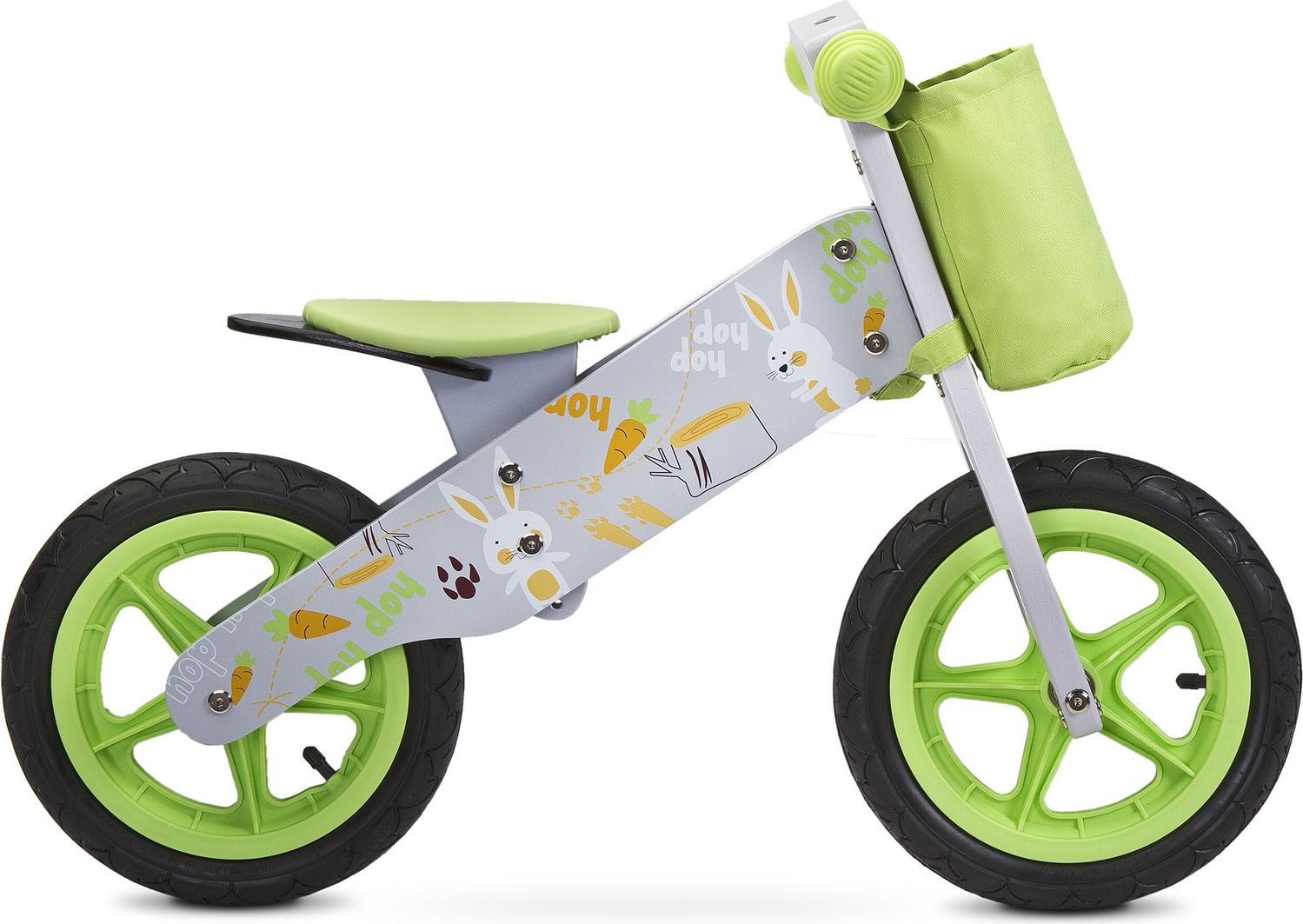 Dětské odrážedlo Zap značky Toyz, dřevěné, barva šedá, s osobní SPZ Text na SPZ: Budoucí vítěz (vítězka) Tour de France, Barva SPZ: modrá - obrázek 5