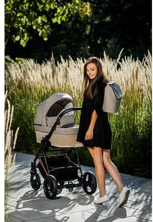 Kočárek Kunert Lazzio Eco Premium dvojkombinace stříbrný rám růžový - obrázek 42
