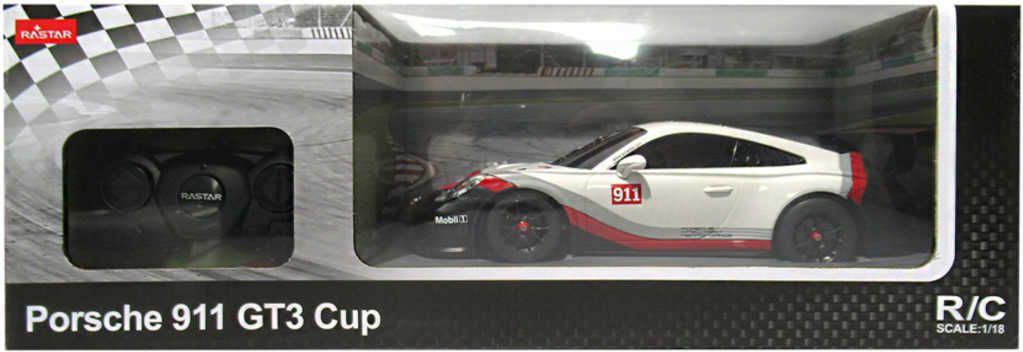 RC Auto Porsche 911 GT3 CUP na vysílačku 1:28 na baterie - obrázek 1