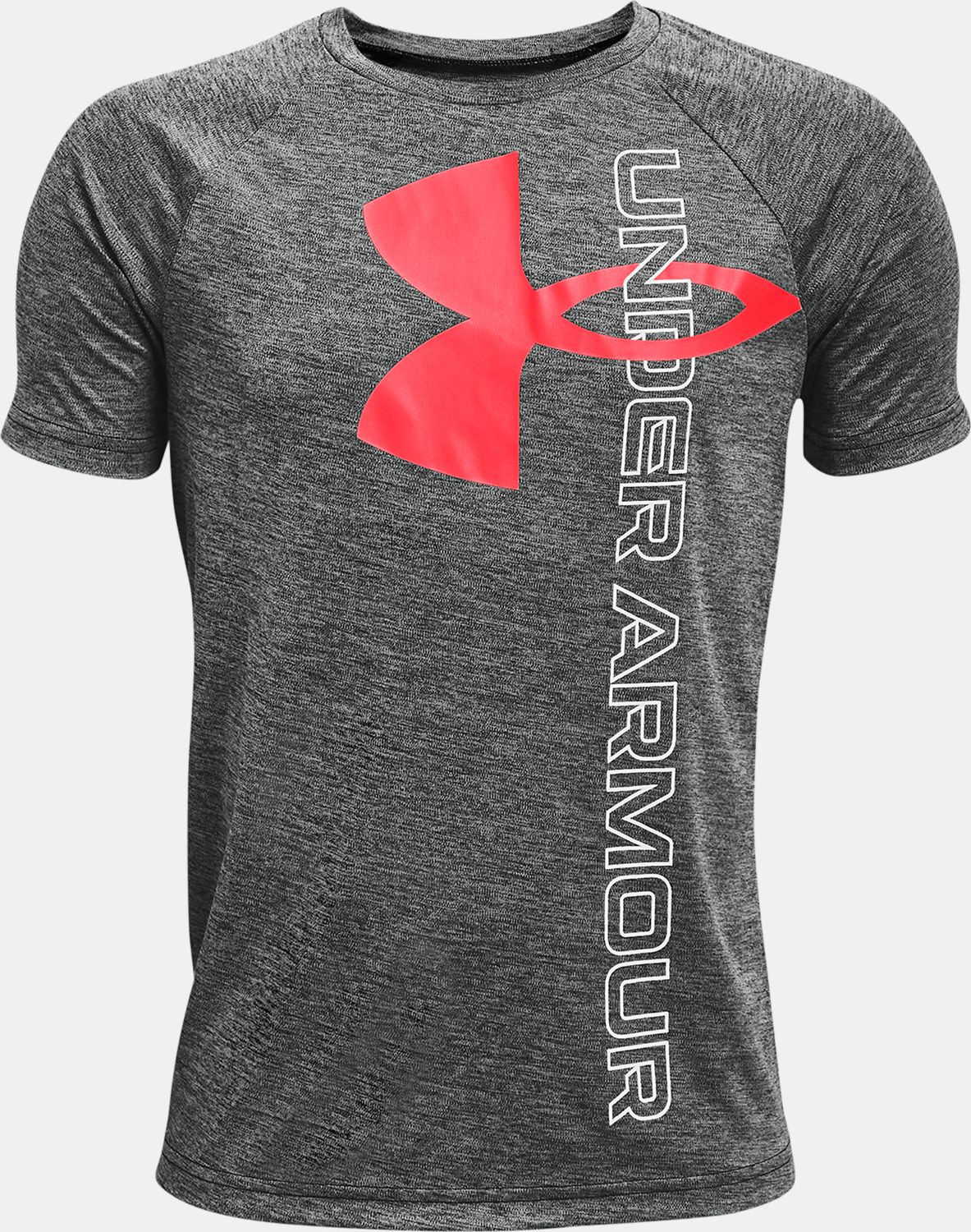 Tričko Under Armour Tech Split Logo Hybrid SS - černá - 122 - obrázek 1