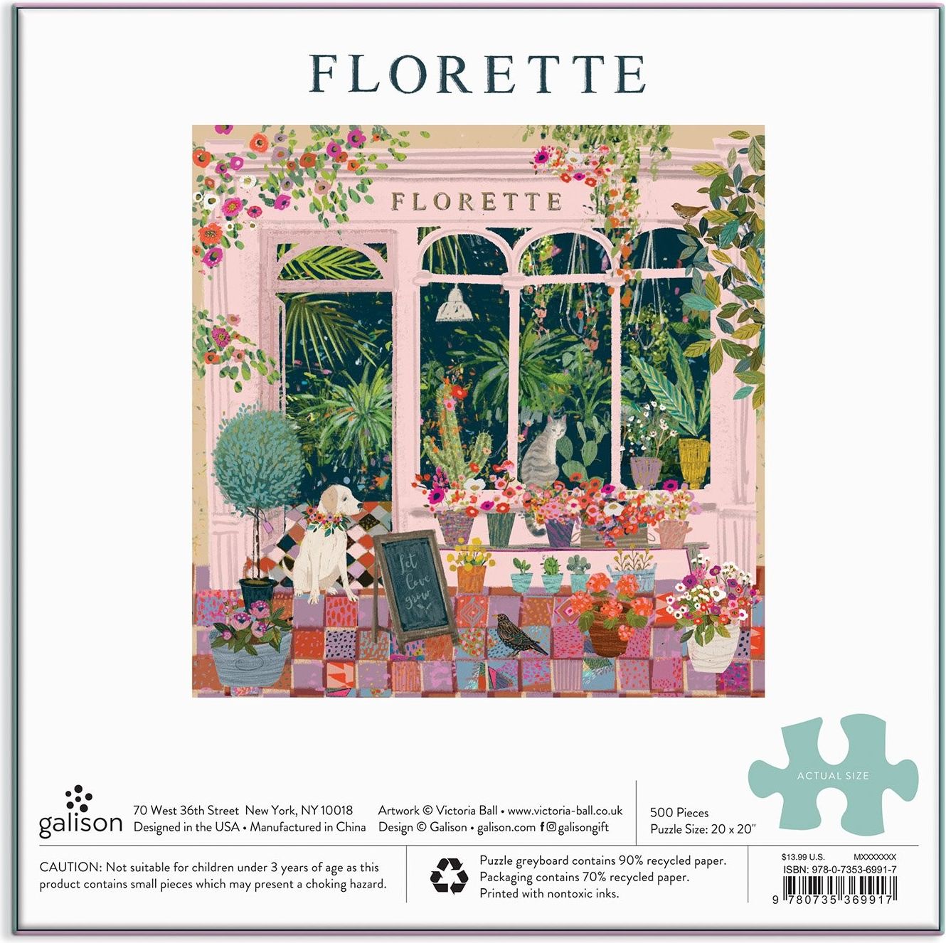 Galison Puzzle Florette 500 dílků - obrázek 4