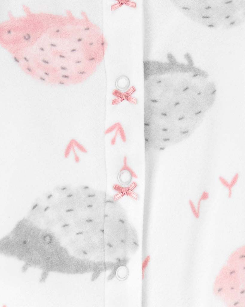 CARTER'S Overal na druky fleece Sleep & Play Pink Hedgehog dívka PRO - obrázek 2