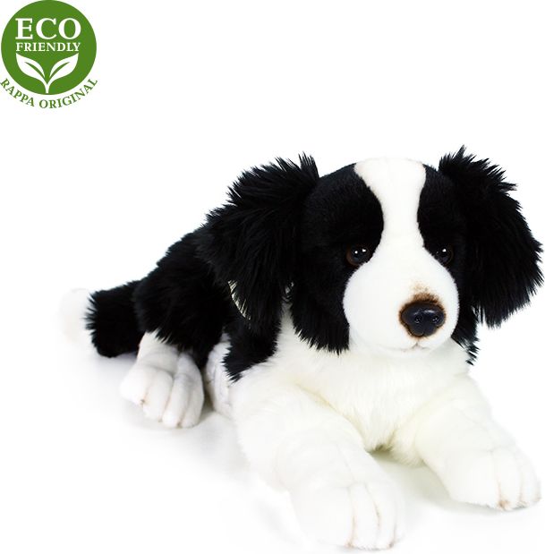 RAPPA Plyšový pes Border kolie ležící 45 cm ECO-FRIENDLY - obrázek 1