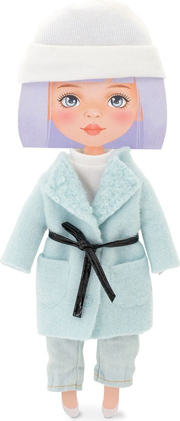 ORANGE TOYS obleček na  panenky Sweet Sisters -obleček se světle modrým  kabátkem   S08 - obrázek 2
