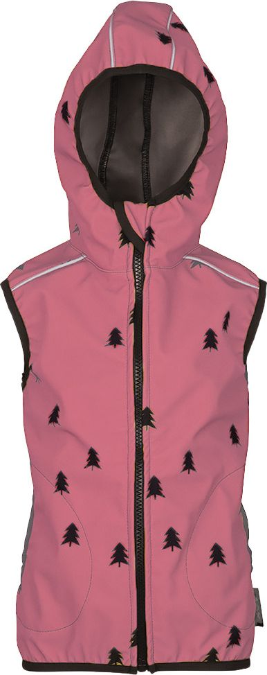 Šijeme srdcem Růžová softshell vesta les Velikost: 146 - 152 - obrázek 1