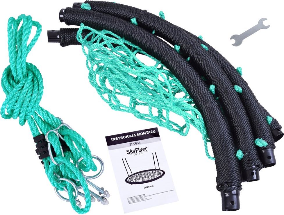 Houpací hnízdo 120 cm SkyFlyer GREEN - obrázek 7