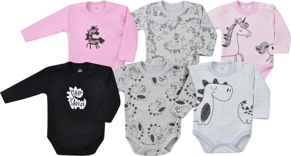 KOALA Kojenecké body s dlouhým rukávem Koala Magic Animals černé 80 100% bavlna 80 (9-12m) - obrázek 2