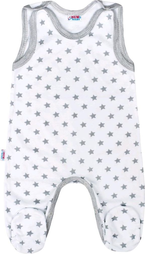 NEW BABY Kojenecké dupačky Classic II šedé s hvězdičkami 86 100% bavlna 86 (12-18m) - obrázek 1