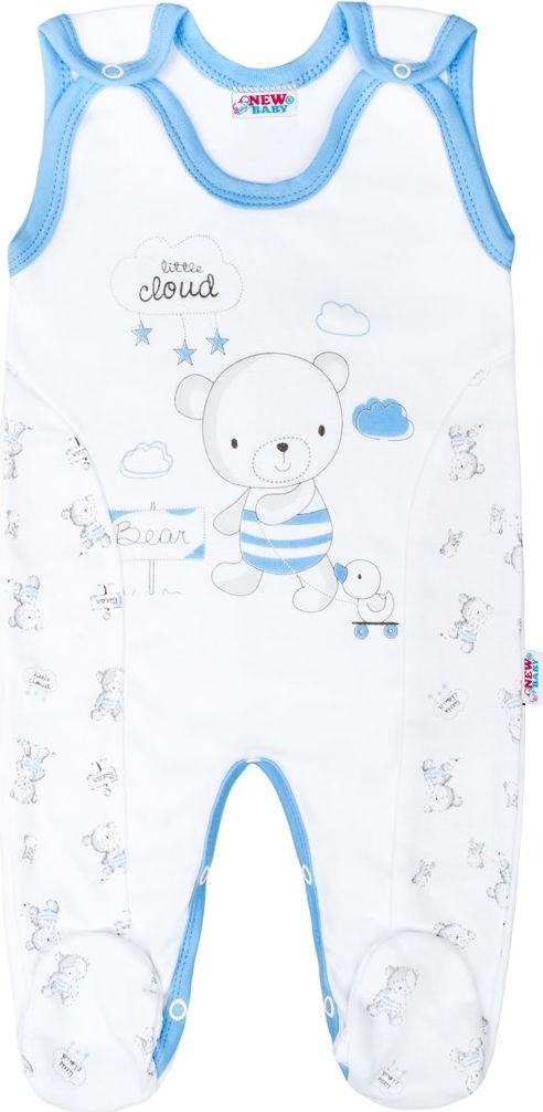 NEW BABY Kojenecké dupačky Bears modré 50 100% bavlna 50 - obrázek 1