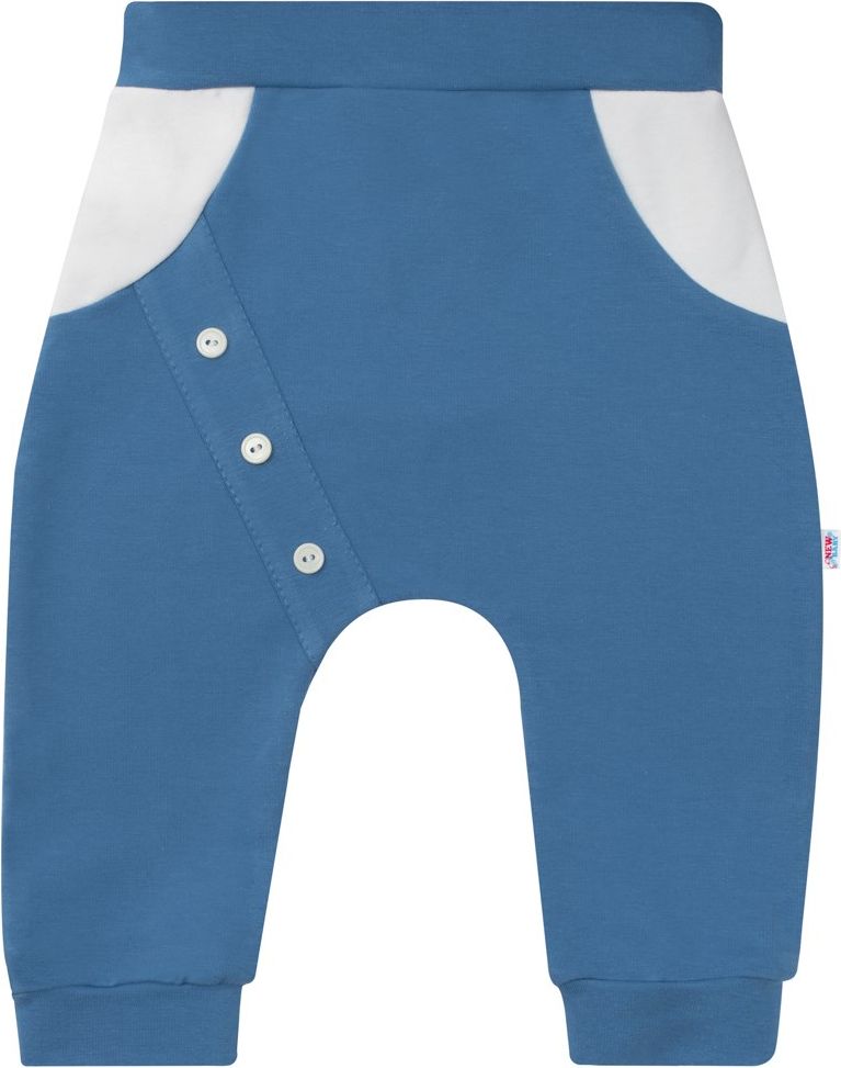 NEW BABY Kojenecké bavlněné tepláčky The Best modré 62 Bavlna/Elastan 62 (3-6m) - obrázek 1