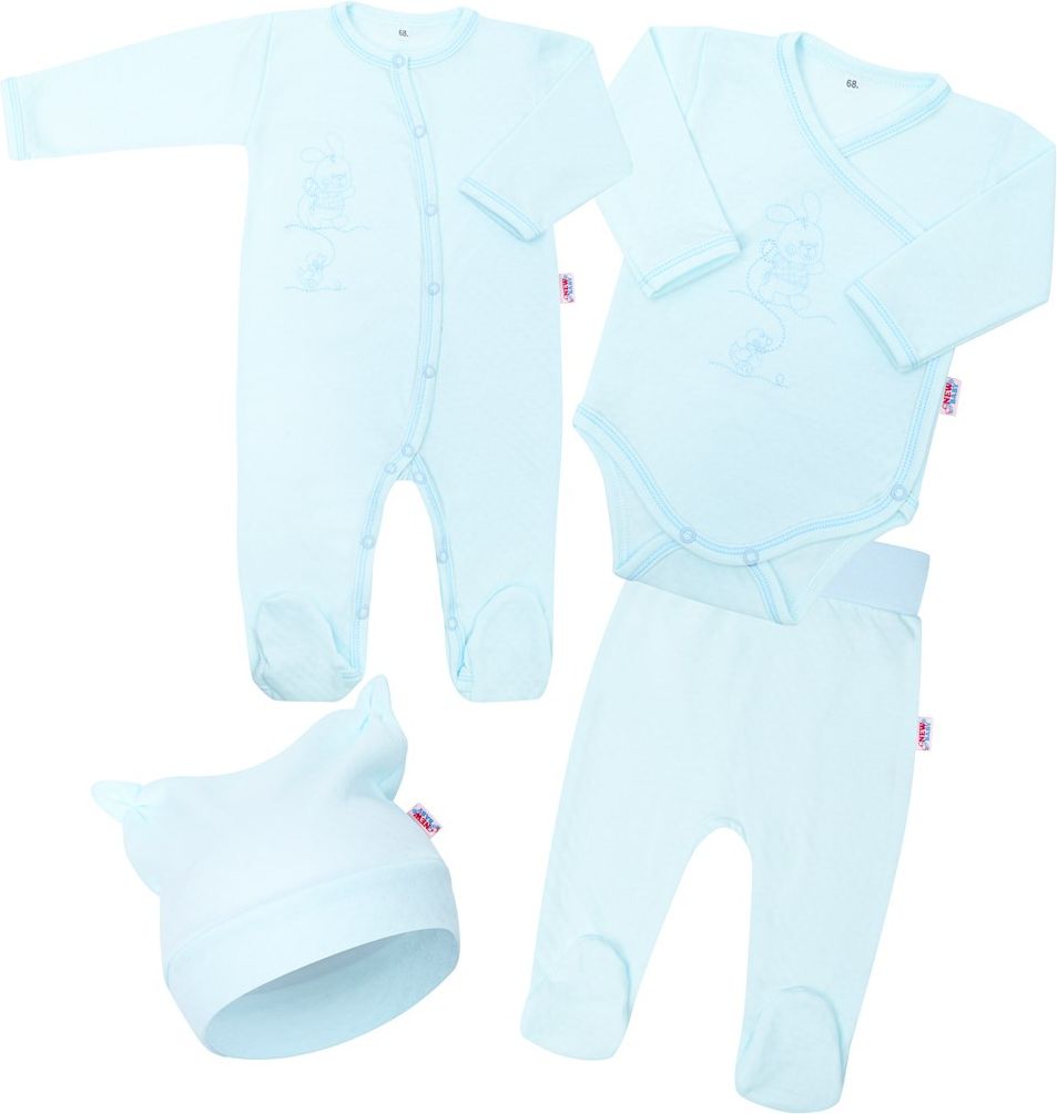 NEW BABY Kojenecká bavlněná soupravička Good Friends modrá 100% Bavlna 62 (3-6m) - obrázek 1