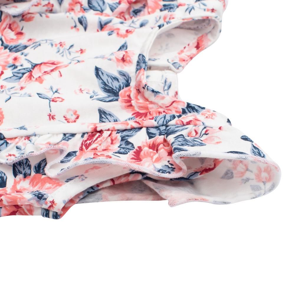 NEW BABY Kojenecké letní bavlněné šatičky Roses smetanovo-růžové 100% Bavlna 62 (3-6m) - obrázek 3
