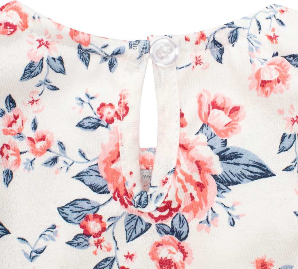 NEW BABY Kojenecké letní bavlněné šatičky Roses smetanovo-růžové 100% Bavlna 62 (3-6m) - obrázek 4