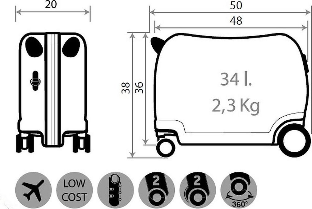 JOUMMABAGS Dětský kufřík na kolečkách Spiderman Black MAXI ABS plast, 50x38x20 cm, 34 l - obrázek 7