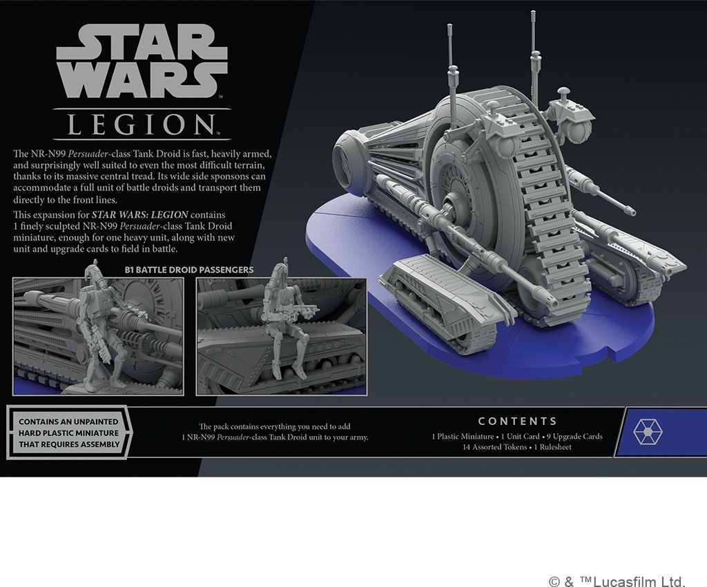 Fantasy Flight Games Star Wars Legion - NR-N99 Persuader Class Tank Expansion - obrázek 2