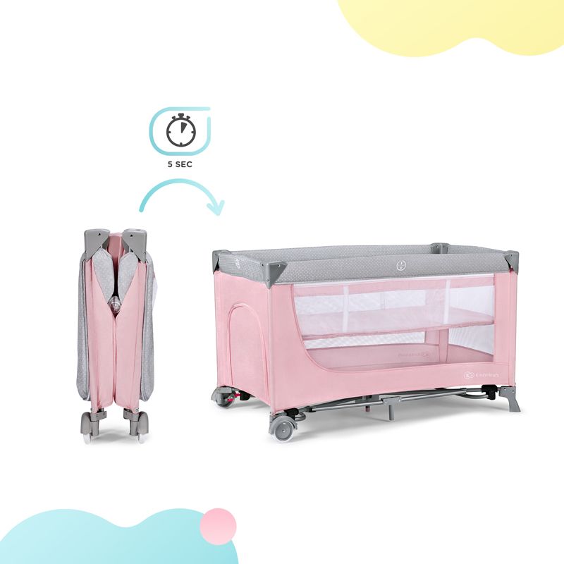 KINDERKRAFT Postýlka cestovní Leody Pink - obrázek 11