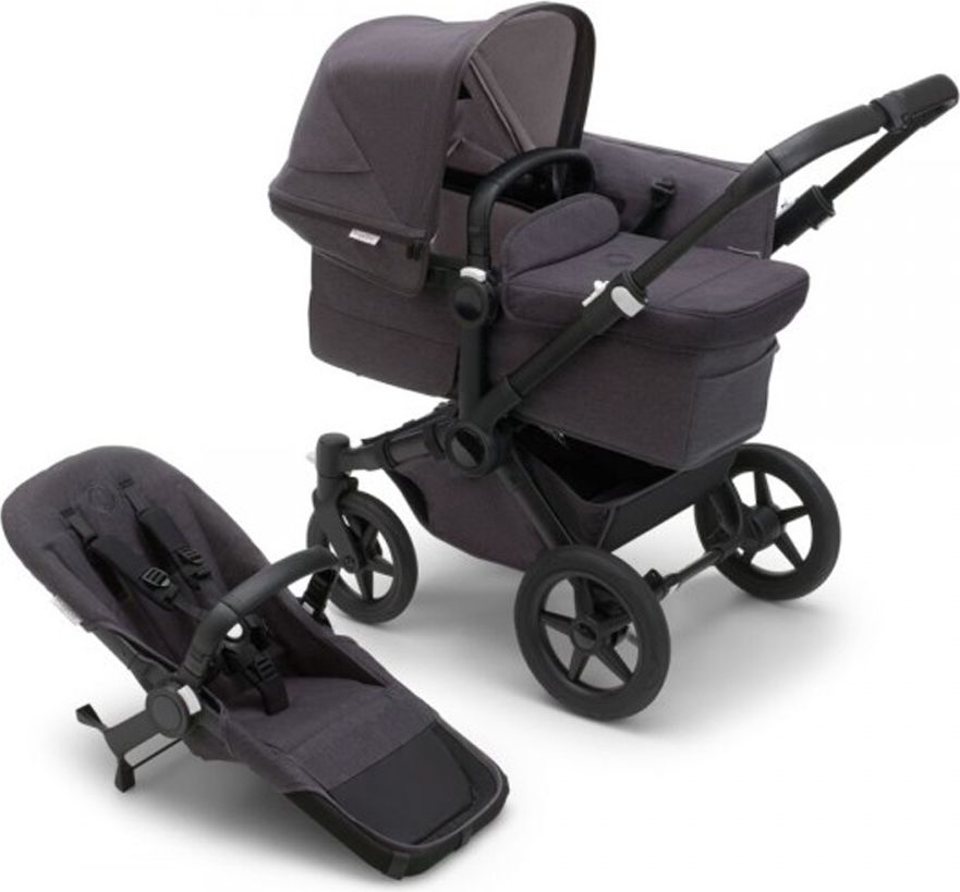 BUGABOO Donkey 5 Mineral Mono Kompletní kočárek Black/Washed black - obrázek 3