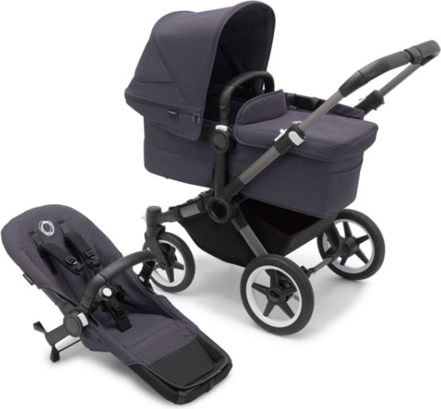 BUGABOO Donkey 5 Kompletní kočárek Mono Graphite/Stormy blue-Stormy blue - obrázek 2