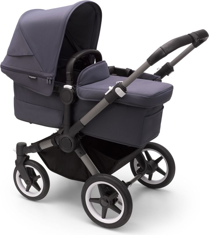 BUGABOO Donkey 5 Kompletní kočárek Mono Graphite/Stormy blue-Stormy blue - obrázek 3