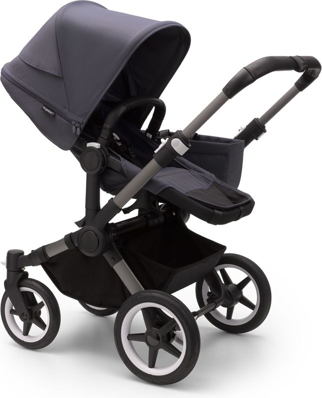 BUGABOO Donkey 5 Kompletní kočárek Mono Graphite/Stormy blue-Stormy blue - obrázek 4