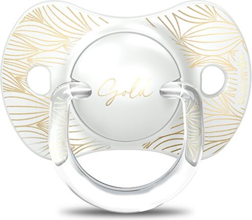 SUAVINEX Gold Fyziologický dudlík 0/6m Premium krémová - obrázek 1
