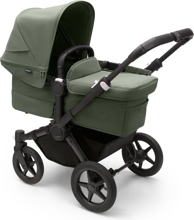 BUGABOO Donkey 5 Kočárek kompletní Mono Black/Forest green-Forest green - obrázek 3