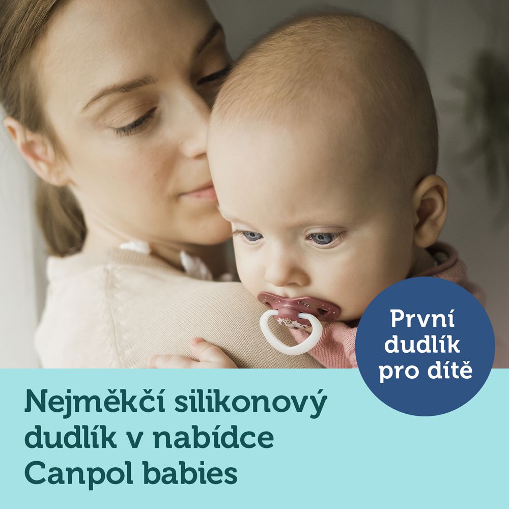 CANPOL BABIES Set symetrických silikonových dudlíků Light touch 6-18m Sleepy koala růžový - obrázek 11