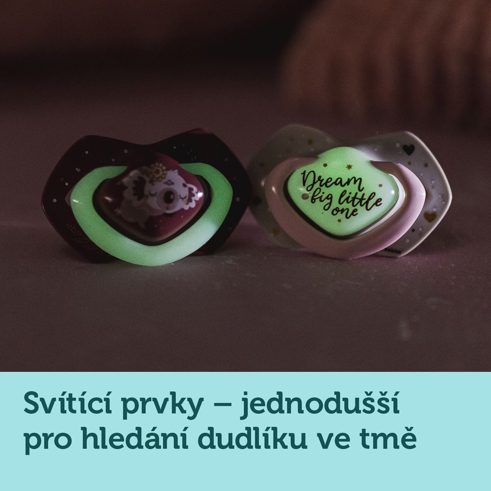 CANPOL BABIES Set symetrických silikonových dudlíků Light touch 6-18m Sleepy koala růžový - obrázek 15