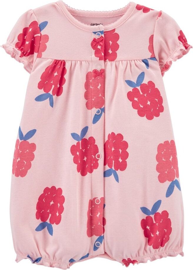 CARTER'S Overal letní krátký rukáv Pink Raspberry holka NB/vel. 56 - obrázek 1
