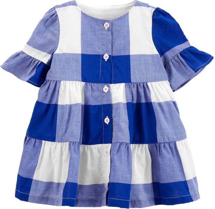 CARTER'S Šaty Blue White holka 9m - obrázek 1