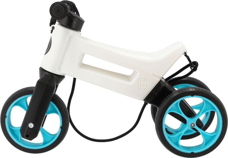 TEDDIES Odrážedlo Funny wheels Rider SuperSport bílé/tyrkys 2v1+popruh - obrázek 6