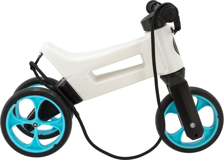 TEDDIES Odrážedlo Funny wheels Rider SuperSport bílé/tyrkys 2v1+popruh - obrázek 7