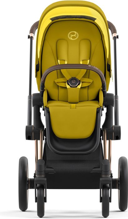 CYBEX Kočárek Priam 4.0 Chrome Black, seat pack, lux carry cot Mustard Yellow - obrázek 4
