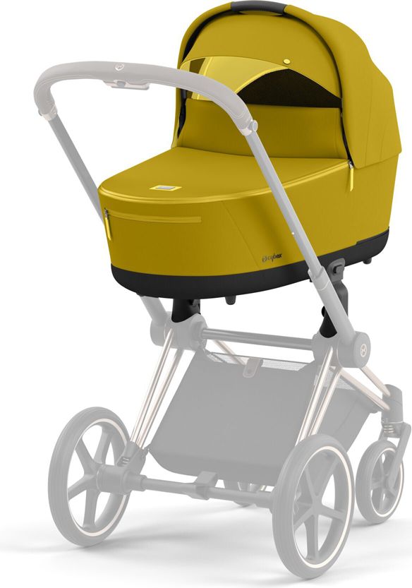 CYBEX Kočárek Priam 4.0 Chrome Black, seat pack, lux carry cot Mustard Yellow - obrázek 16