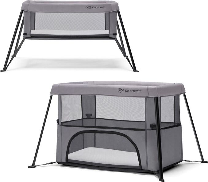 KINDERKRAFT Postýlka dětská 2v1 MOVI Grey - obrázek 1
