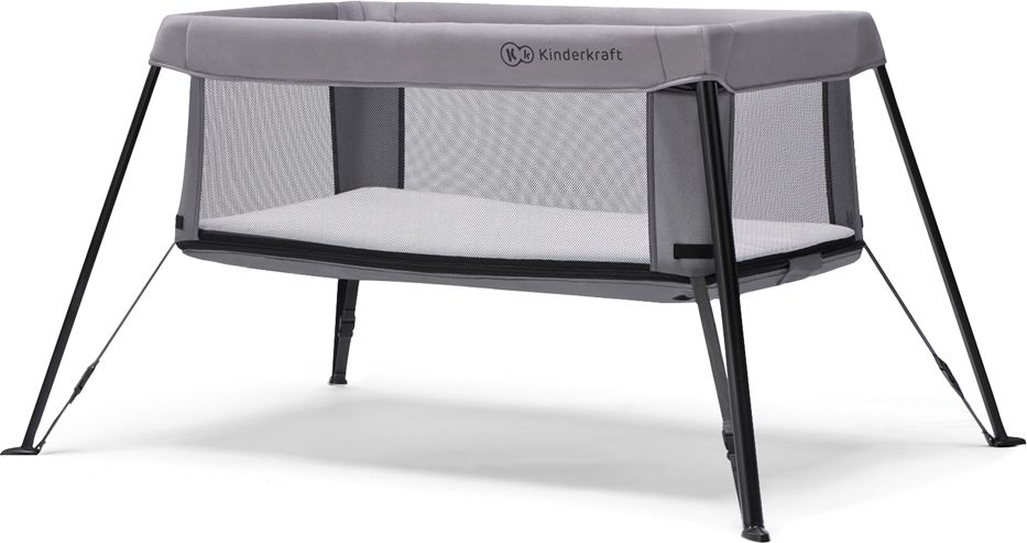 KINDERKRAFT Postýlka dětská 2v1 MOVI Grey - obrázek 4