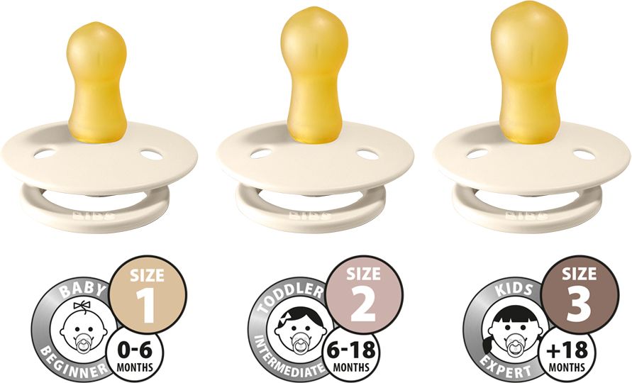 BIBS Colour dudlíky z přírodního kaučuku 2 ks, velikost 2, Candy Apple/Haze - obrázek 4