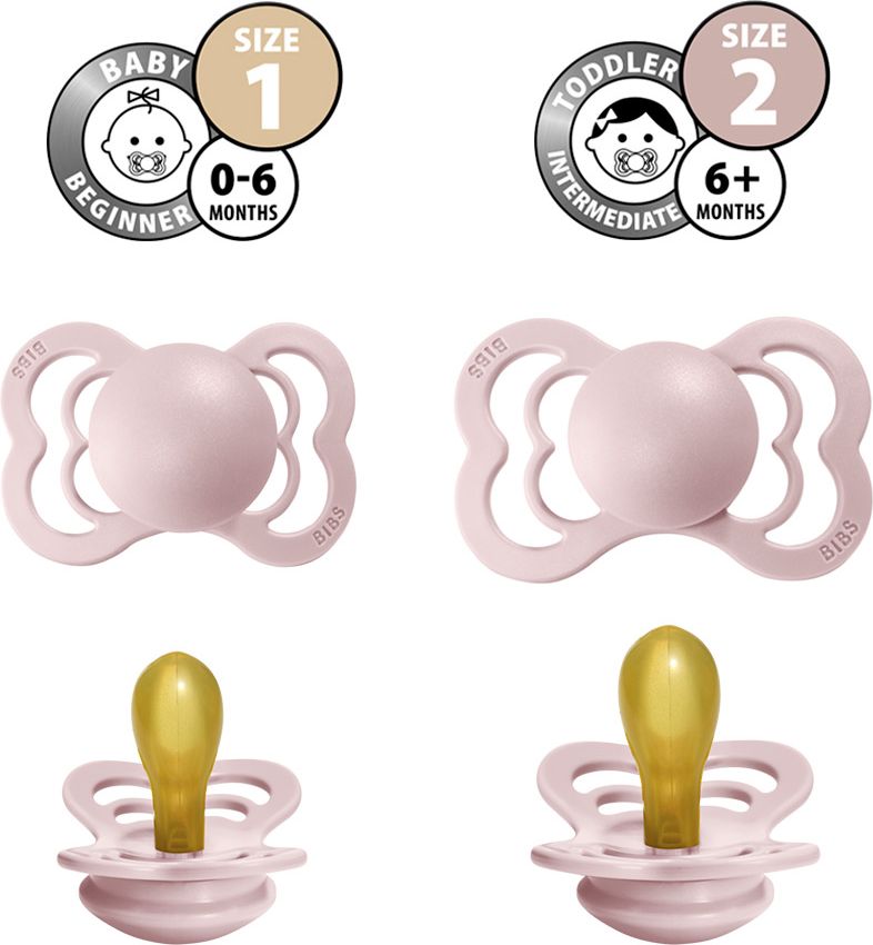 Bibs Supreme kaučuk 2ks Blush nočný Vanilla nočný - obrázek 3