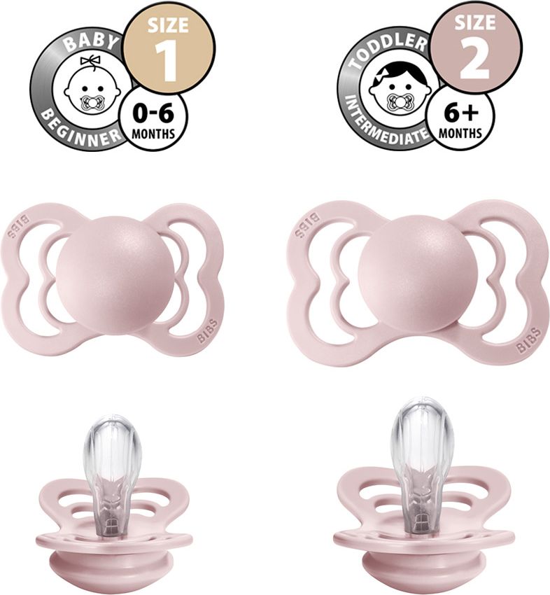 BIBS Supreme dudlíky ortodontické ze silikonu 2 ks, velikost 1, Sunshine/Peach Sunset - obrázek 4
