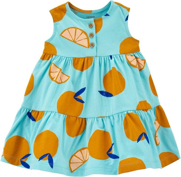 CARTER'S Šaty Blue Orange holka 18m - obrázek 1